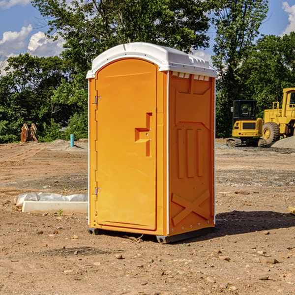 how often are the portable toilets cleaned and serviced during a rental period in Amesville